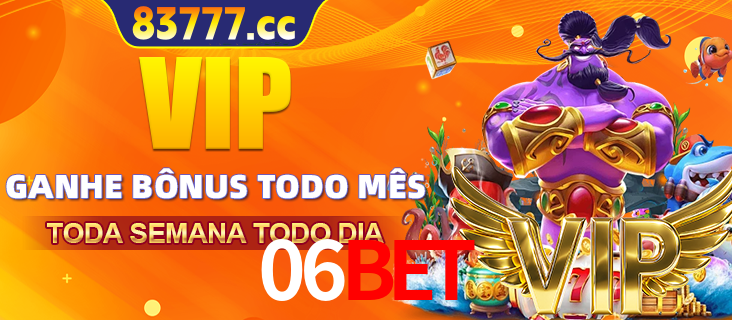 Banner promocional do 06bet oferecendo 100% de recompensas adicionais contínuas para quem fizer o login diário (Daily sign-in), com um mascote de coelho.