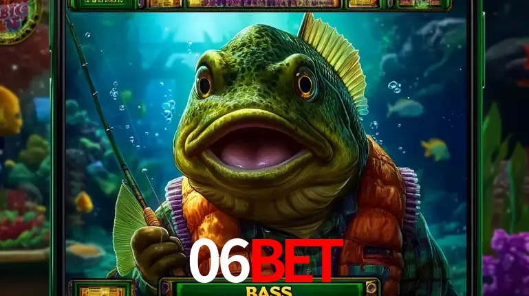 Personagem de peixe pescador do popular jogo de slot com tema de pescaria, uma das emocionantes opções de caça-níqueis para jogar e ganhar no cassino 06bet.